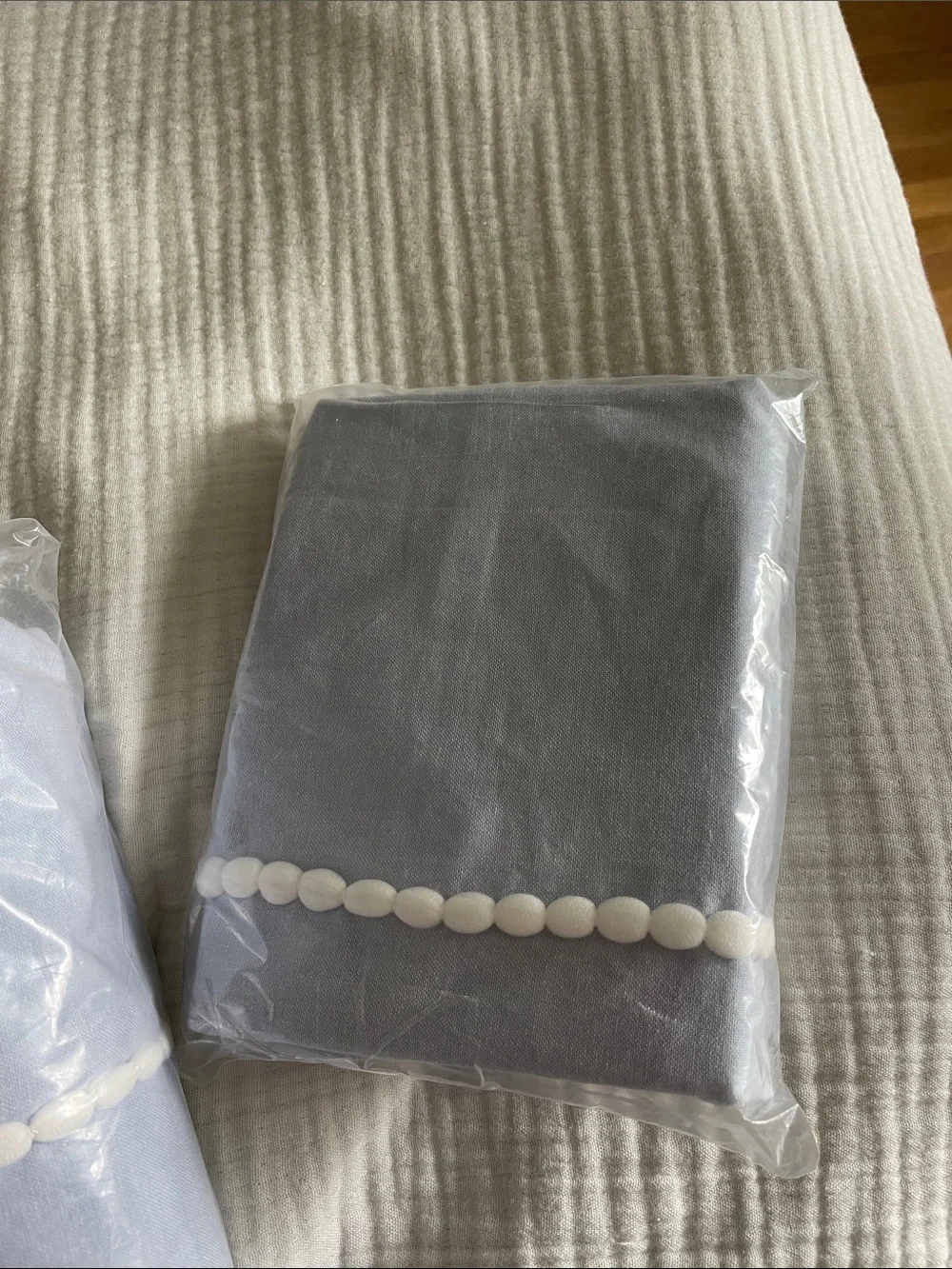 Pottery Barn Chambray Tassel Duvet Cover AND sham- TWIN